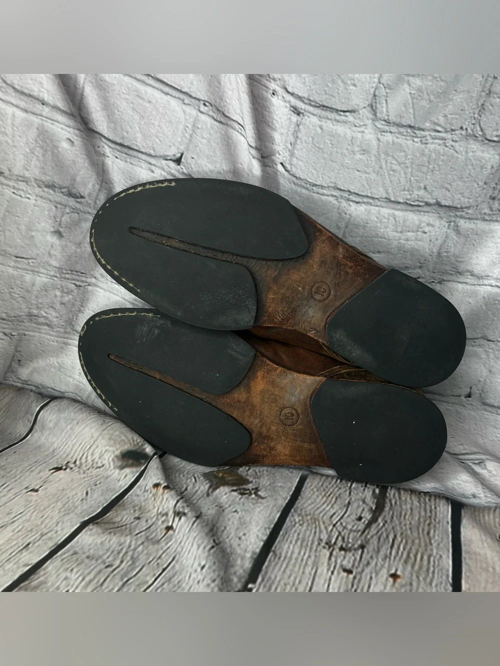Patina Distressed Brown Leather Lace Up Soft Steampunk Suede Heel Oxfords Sz 10